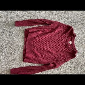 Red knit sweater
